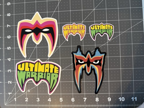 Ultimate warrior sticker mask - warrior,