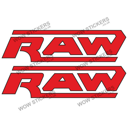 Raw wrestling stickers - 2x,
