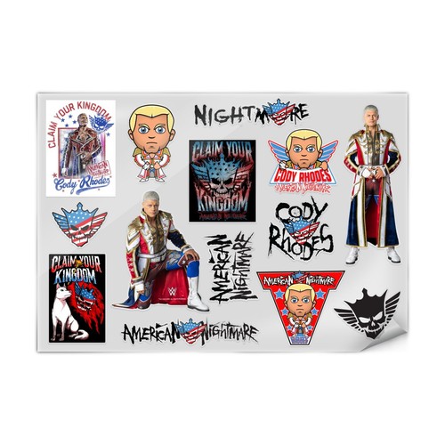 Wwe cody rhodes stickers - wwe,