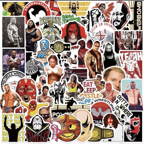 50pcs wwe wrestling stickers - wwe,