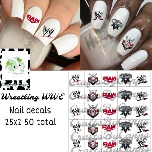 Wrestling wwe nail decals set - wwe,